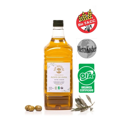 Aceite De Oliva Extra Virgen Orgánico ( Sin Tacc ) X 2 L Pet