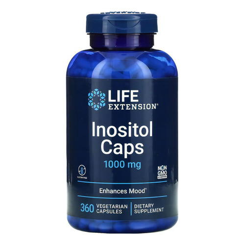 Inositol 1000 Mg Cápsulas Vegetarianas Life Extension Sabor Sin sabor