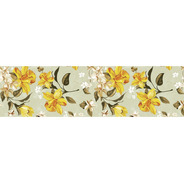 Faixa Decorativa Adesiva Flores Amarelas 1,19mtx16cm