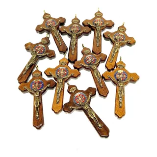 Crucifixo São Bento Luxo 7,5  Cm - 10 Unidades