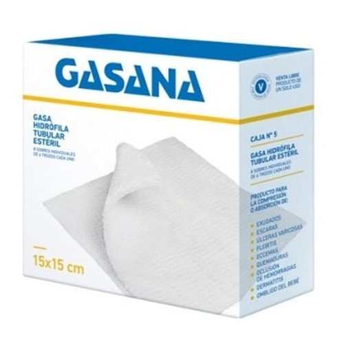 Gasa Gasana 15x15 Caja N 5 - 8 Sobres