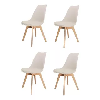 Cadeira De Jantar  Saarinen Wood 4 Unidades
