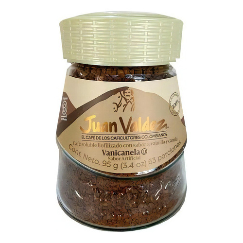 Café Juan Valdez, Vanicanela, Soluble Liofilizado, 95 Grs.