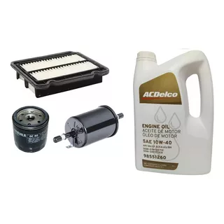 Kit Filtros + Aceite Acdelco 10w40 Chevrolet Aveo 1.6