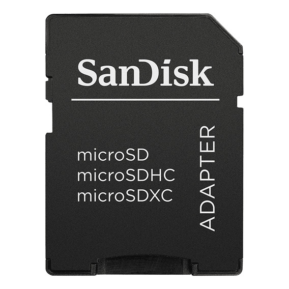 Adaptador de tarjeta de memoria micro SD Sandisk para tarjeta SD negra