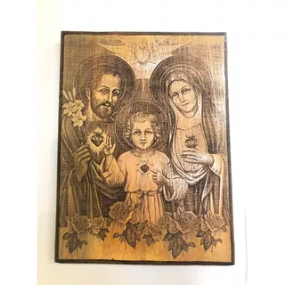 Quadro, Sagrada Família, Lindo, Madeira, Decoração,religioso