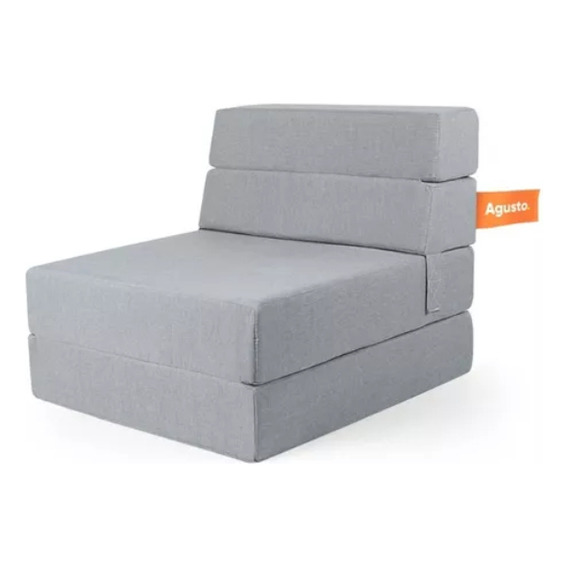 Sofa Cama Individual Agusto ® Sillon Plegable Color Gris claro