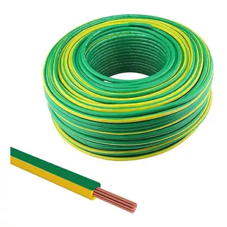 Cable Thw Calibre 14 Alucobre Keer 100m Antiflama Verde Color De La Cubierta Verde/amarillo