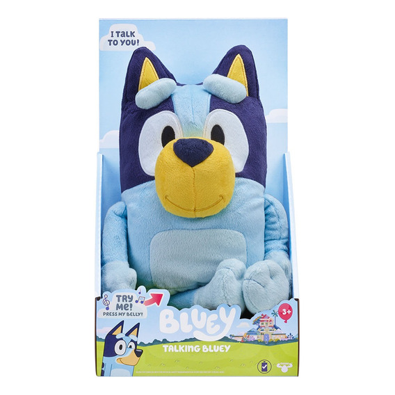 Peluche Muñeco Bluey 35cm Con Sonido Original Varios Idiomas