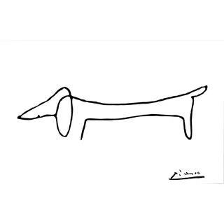 Lamina Fine Art The Dog (lump) Picasso 30x50 Cm Myc Arte