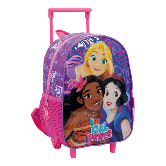 Princesas Mochila Con Carro Jardin 12 PuLG Disney Magic Edu