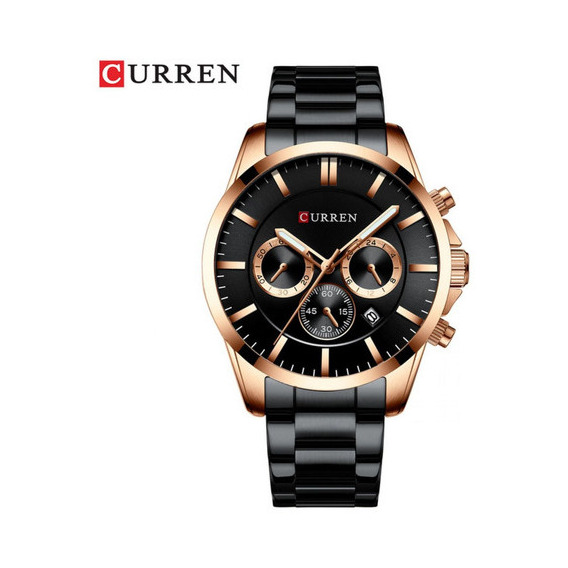 Reloj Para Hombre Curren 8358bkrg Negro