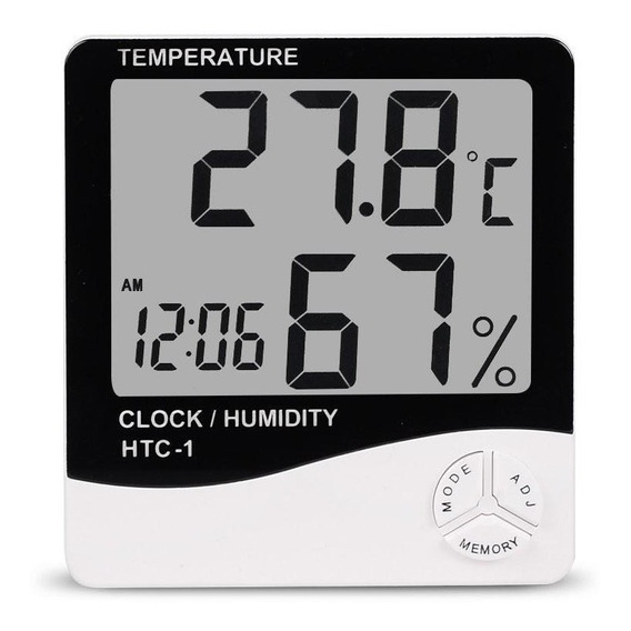 Higrómetro Reloj Digital Temperatura Humedad Sensores Hogar 