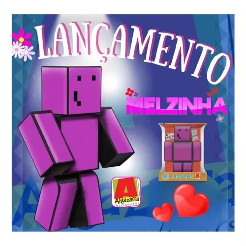 Boneco Melzinha 35 Cm Turma Problems Minecraft Algazarra