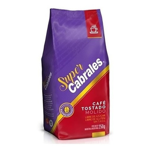 Café Super Cabrales Tostado Molido 250g Argentina !