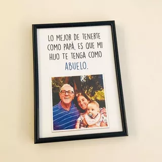 Regalo Día Del Padre Cuadrito Frases Abuelo Personalizado