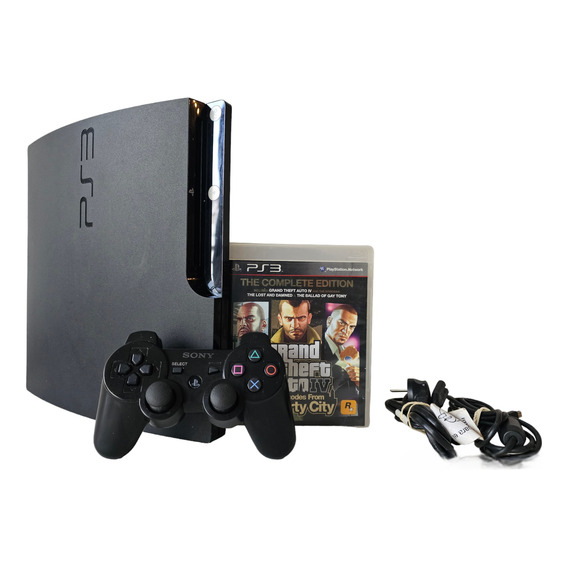 Playstation 3 Slim 150gb + Cable Power, 1 Control Y 1 Juego