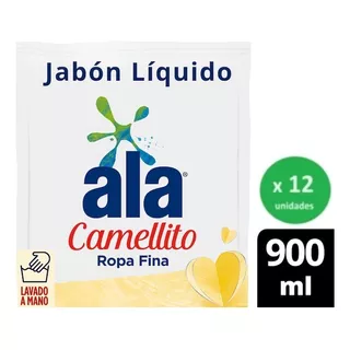 Caja Jabón Liquido Ropa Fina Camellito Regular 900ml X 12un.