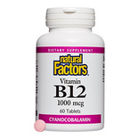 Vitamina B12 1000 Mcg, Energía Y Producción De Glóbulos Rojos, 60