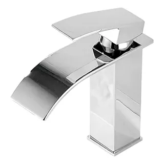 Llave Monomando Lavamanos Cascada Curva Chrome Kébel Fk