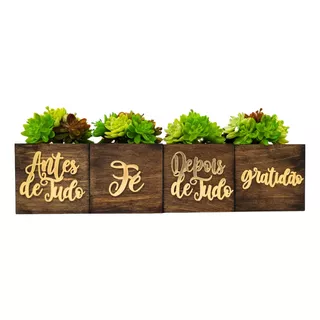 Vasinhos Decorativos Planta Artificial - Frase Motivacional