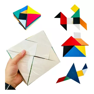 Tangram 70 Peças Eva Colorido 10 Jogos Educativo - Toy Trade