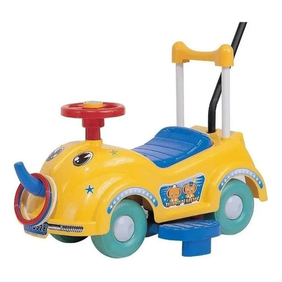 Carro Montable Push Car Mytoy Elefante De Baston Sonido Color Amarillo