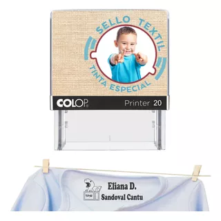 Sello Para Ropa Personalizado 1.4x3.8cm Colop Printer 20