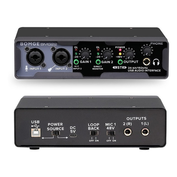 Interfaz De Audio Usb Active Phantom Power Bmg22