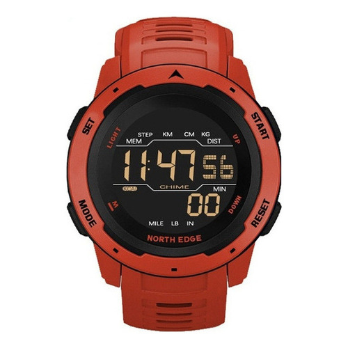 Reloj Digital Para Hombre Relojes Deportivos Para Hombre Dou Color De La Correa Rojo