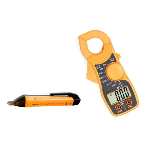 Combo Pinza Amperométrica Digital Buzzer + Detector Tensión