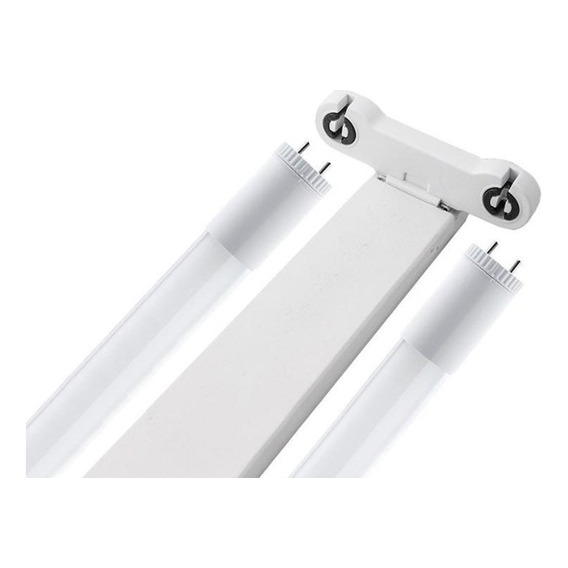 Pack X 10 Liston Doble Con Tubo Led 36w  220v T8 120cm