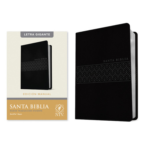Biblia Ntv Edición Manual Letra Grande Negro 12pt, De Nueva Traducción Viviente. Editorial Tyndale, Tapa Pasta Blanda En Español