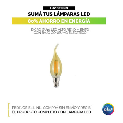 Araña Colgante Reina 4 Luces Apto Led Cristal Rd