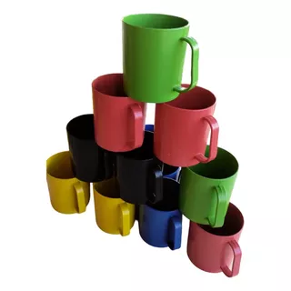 Kit C/ 120 Caneca Copo Escolar Leite Infantil Plastico 450ml