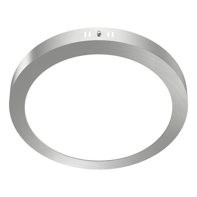 Pack X5 Plafon Led 18w Redondo Platil Blanco Calido Plateado