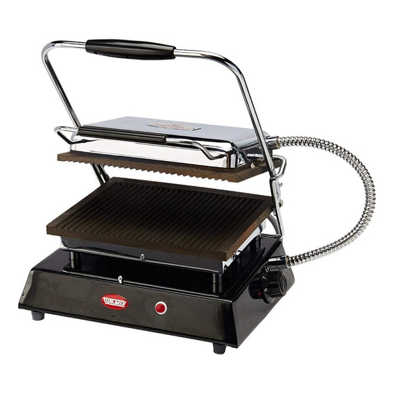 Asador Turmix Tu01 Plancha Acanalada De Fierro Fundido Color Plateado