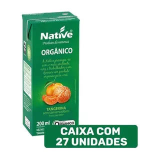 Nectar De Tangerina Orgânico Native 27x200 Ml Kit C/ 27 Unid