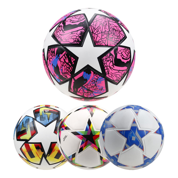 Balón Fútbol Soccer Champions Profesional Estrellas Hibrido