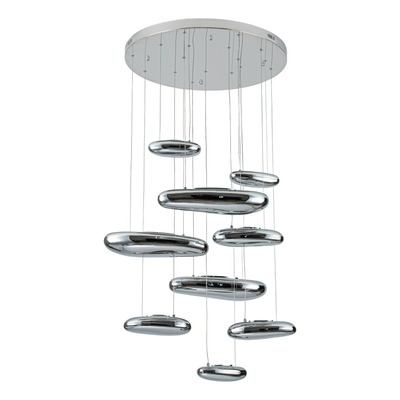 Colgante Led Gota 20w Deco Moderno 301032 Tz - Cromo