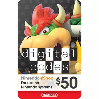 Nintendo Eshop Switch / U / 3ds Usa 50 Usd Digital Codes