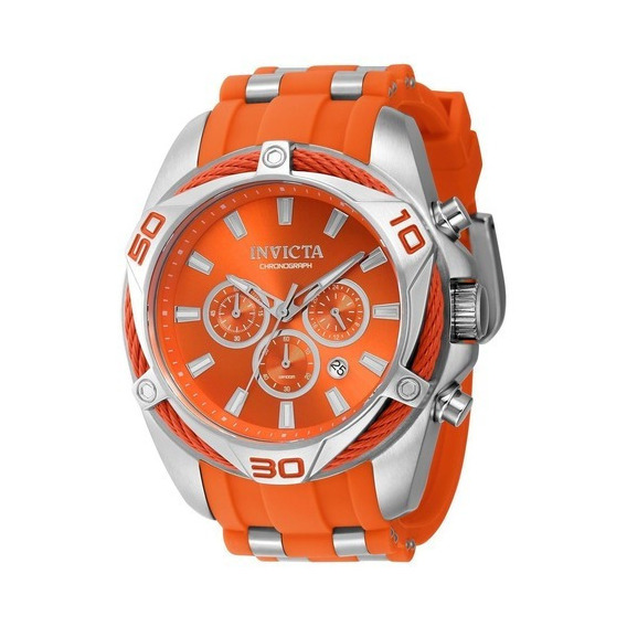 Reloj Para Hombres Invicta Bolt 40322 Naranja, Acero