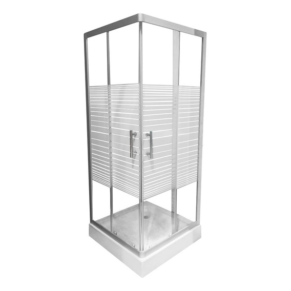 Shower Door Vidrio Templado 70x70x185cm Con Receptáculo / Ms
