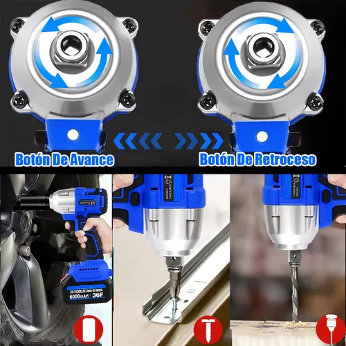 Llave de impacto inalámbrica de 21 V, pistola de 1/2 pulgada, par máximo,  alto par de torsión de 420 NM, impacto de potencia de alto par de 3200 rpm