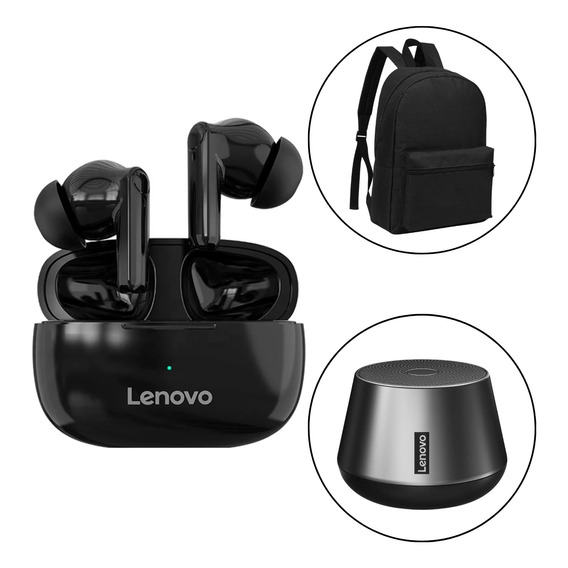 Audifono Inalambrico Lenovo Ht05 + Parlante K3 Pro +mochila 