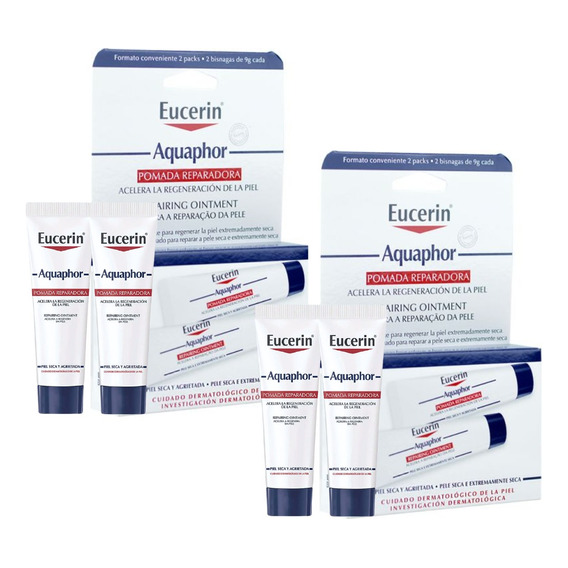 Combo X2  Eucerin Aquaphor Pomada Reparadora 2 De 10ml