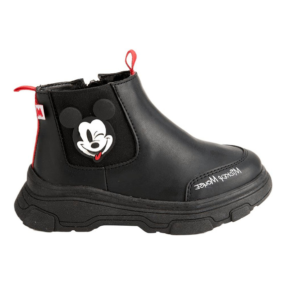 Bota Casual Moto  Mickey Negro Niño 6704