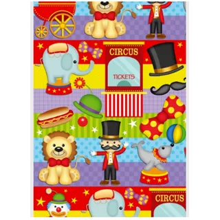 Papel De Presente Bobina 60cmx200m Couchê Infantil