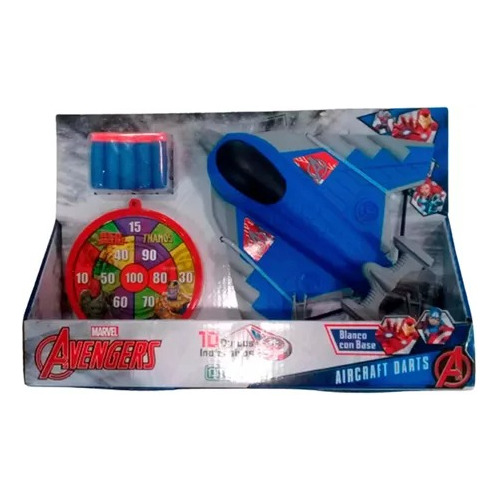 Avengers Aircraft Darts Avion Lanzador C/ 10 Dardos Ditoys Color Azul