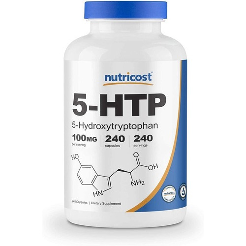 5-htp 100mg, 240 Cáps (hidroxitriptófano)- Nutricost Sabor Sin sabor